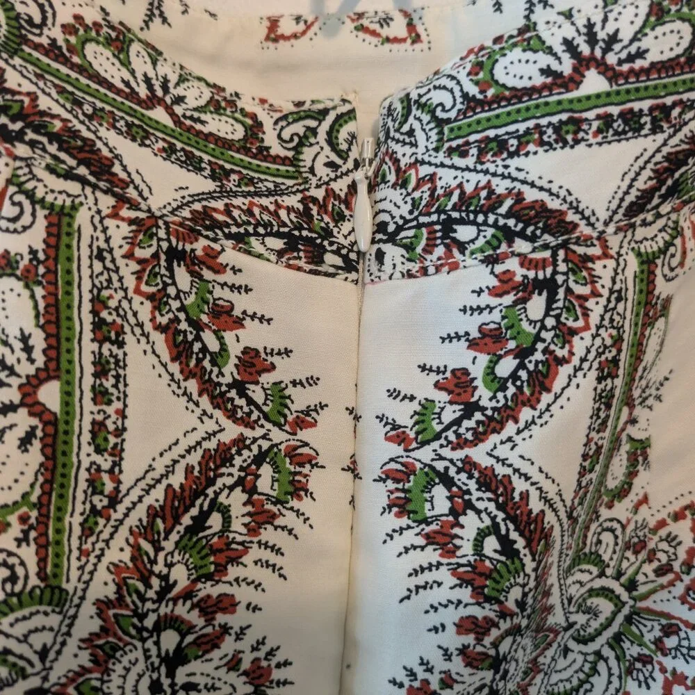 Anthropologie Maeve Printed White Button Front Skirt - Picture 9 of 11